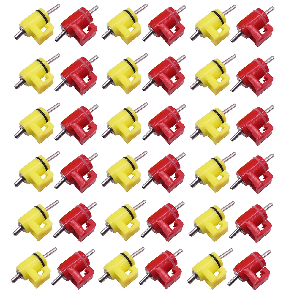 170 Pcs Chicken Automatic Waterer Nipple Drinker Ball Valve Nipple Drinker Red Yellow Optional Drinking Water Equipment Plastic