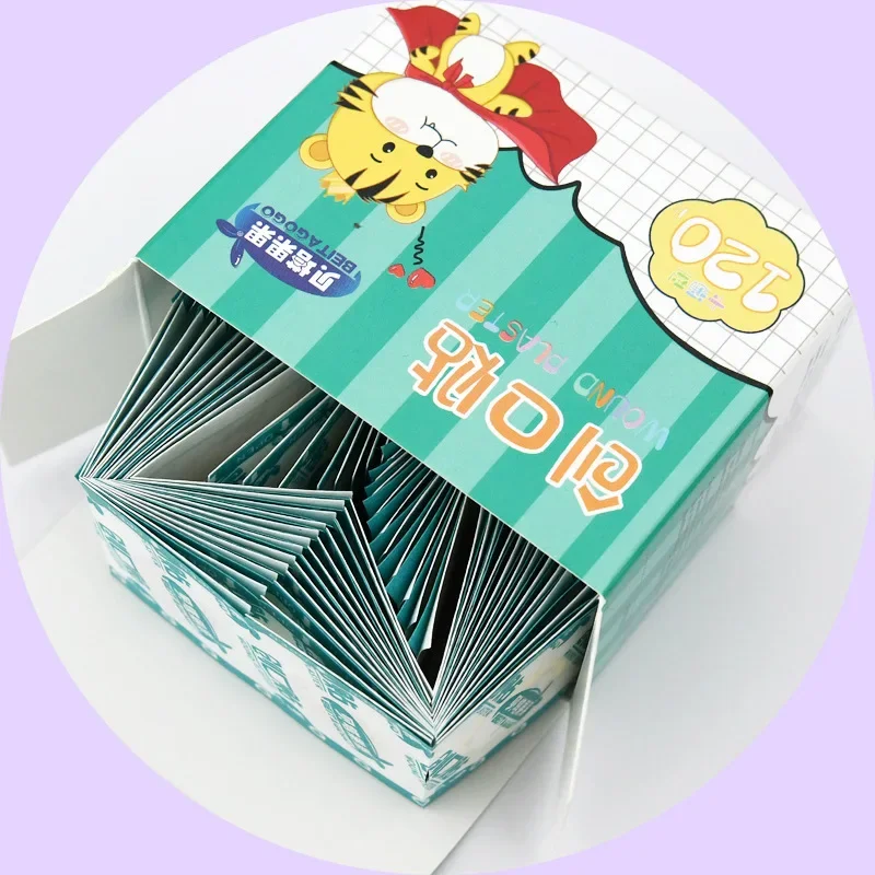 Cute 120pcs/set Cartoon Round Band Aid for Children Kids Skin Vaccine Injection Hole Patch Wound Plaster Kawaii Adhesive Bandage