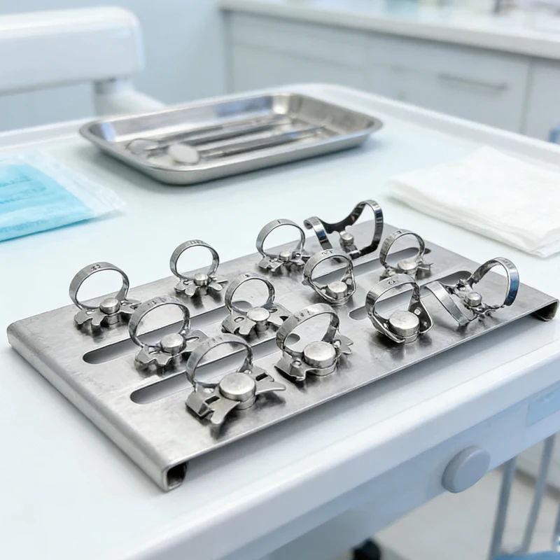 

Dental Rubber Dam Clamps Endodontic Restorative Barrier Clips Frame Holder Molar Teeth Stainless Steel Oral Materials