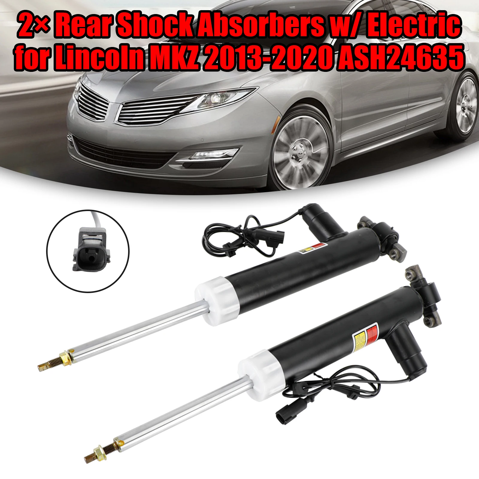 Artudatech 2× Rear Shock Absorbers w/ Electric for Lincoln MKZ 2013-2020 ASH24635 Car Accessories