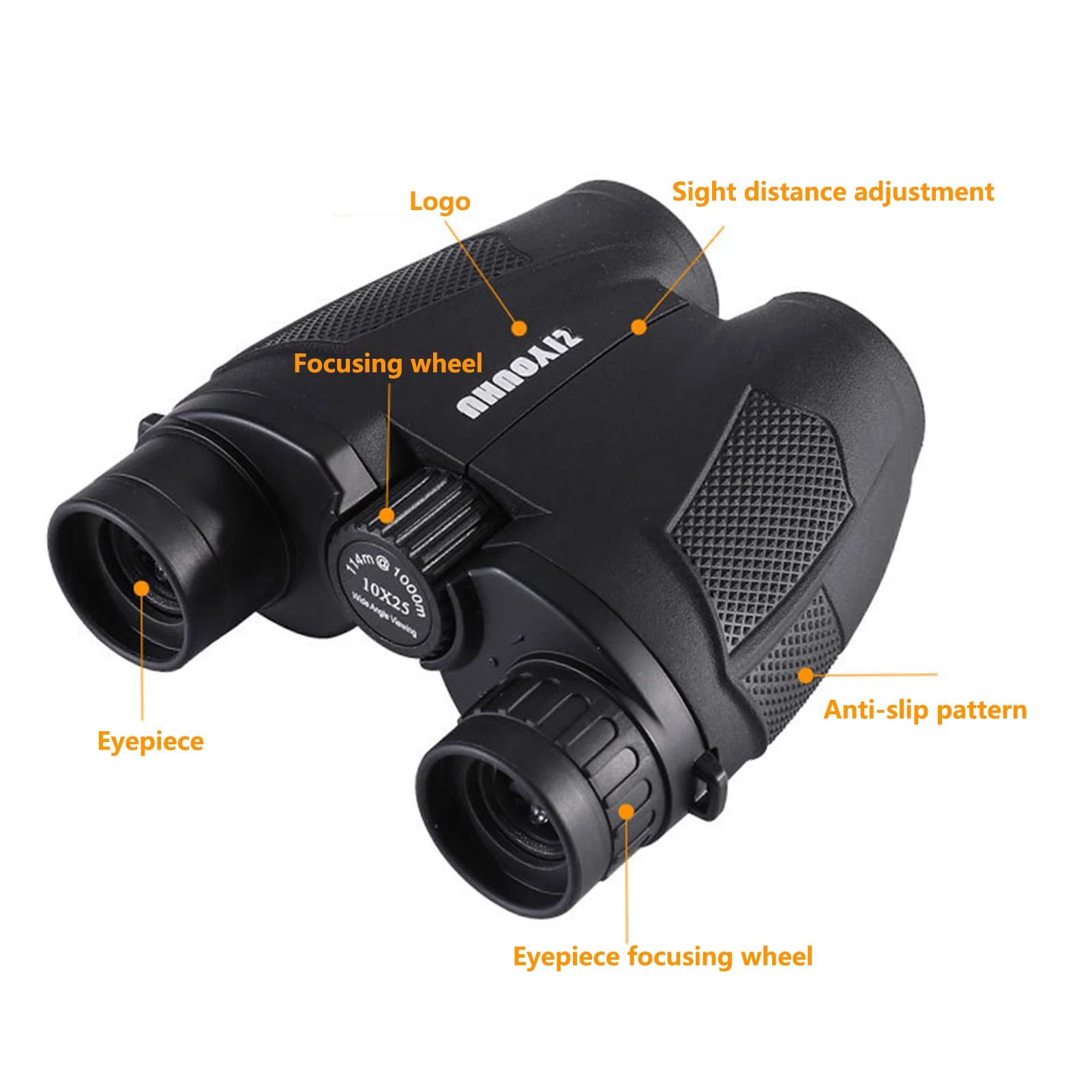 مناظير خارجية 10 × 25 صغيرة وخفيفة الوزن محمولة سهلة الاستخدام مناظير لمشاهدة مع حزام لمشاهدة الطيور #2