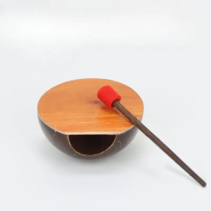 Coconut Shell wood Coconut Drum Healing Yoga Meditation Accompanied ASMR Drums Sound Therapy Musical Percussion Instrument