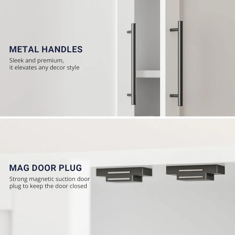 ตู้เก็บของในครัว, ตู้เก็บของไม้สไตล์โมเดิร์น, ตู้เก็บของในครัวแบบตั้งพื้นสูง 68.5 นิ้ว กว้าง 31.5 นิ้ว