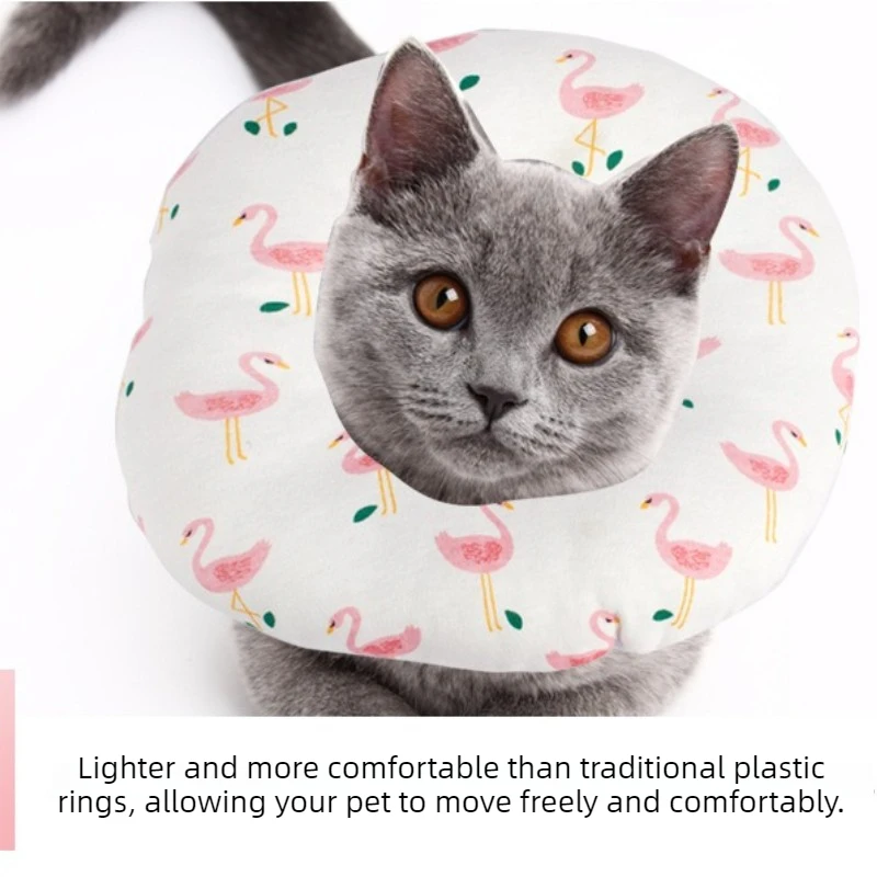 Soft Padded Cat Elizabethan Collar Anti-Scratch Anti-Lick Post Operative Comfortable Cat Neck Collar