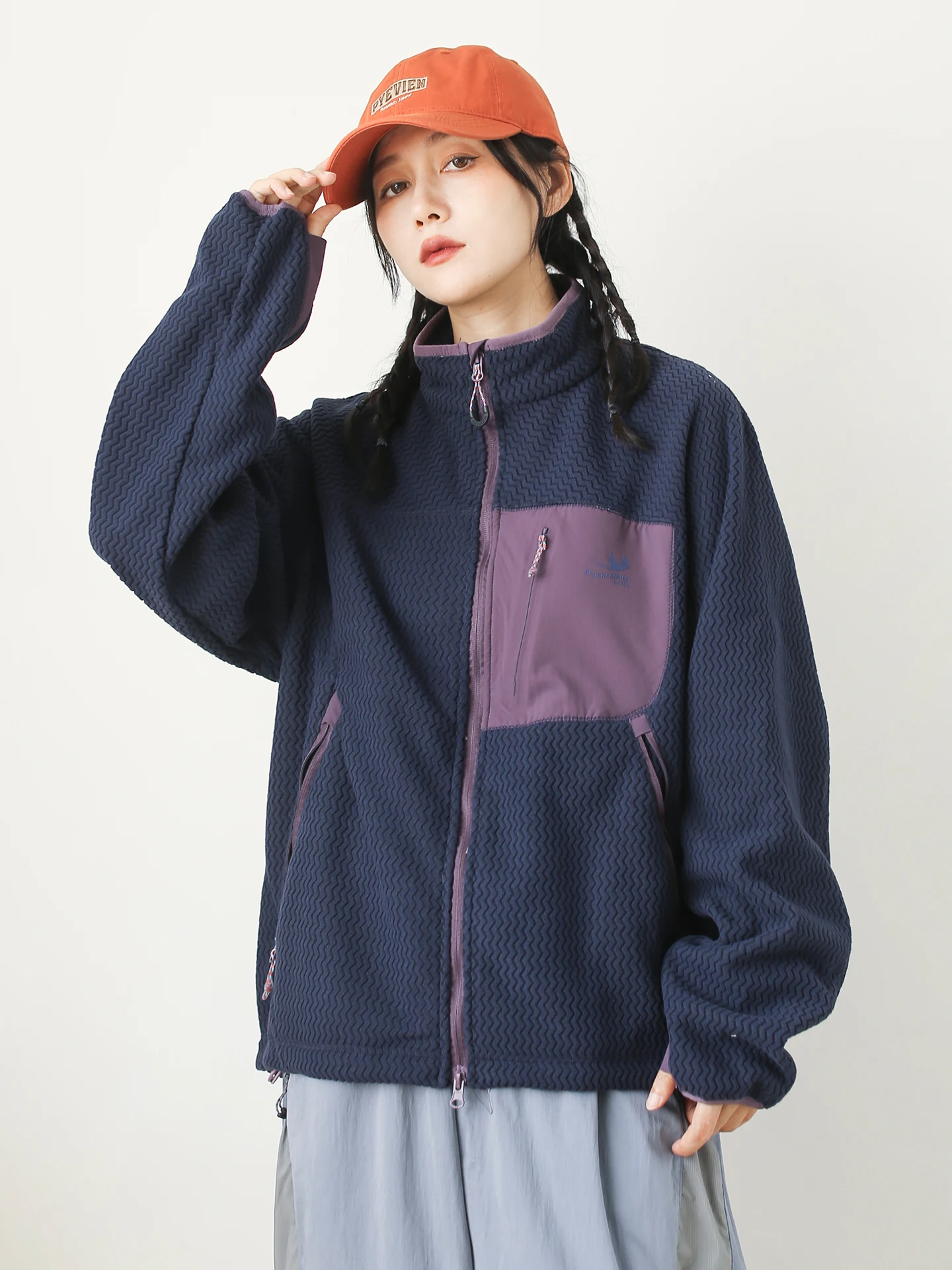 

Свободное пальто на подкладке Fce, уличное мягкое пальто с волнистым узором, смесь хлопка и полиэстера, осенне-зимняя повседневная одежда