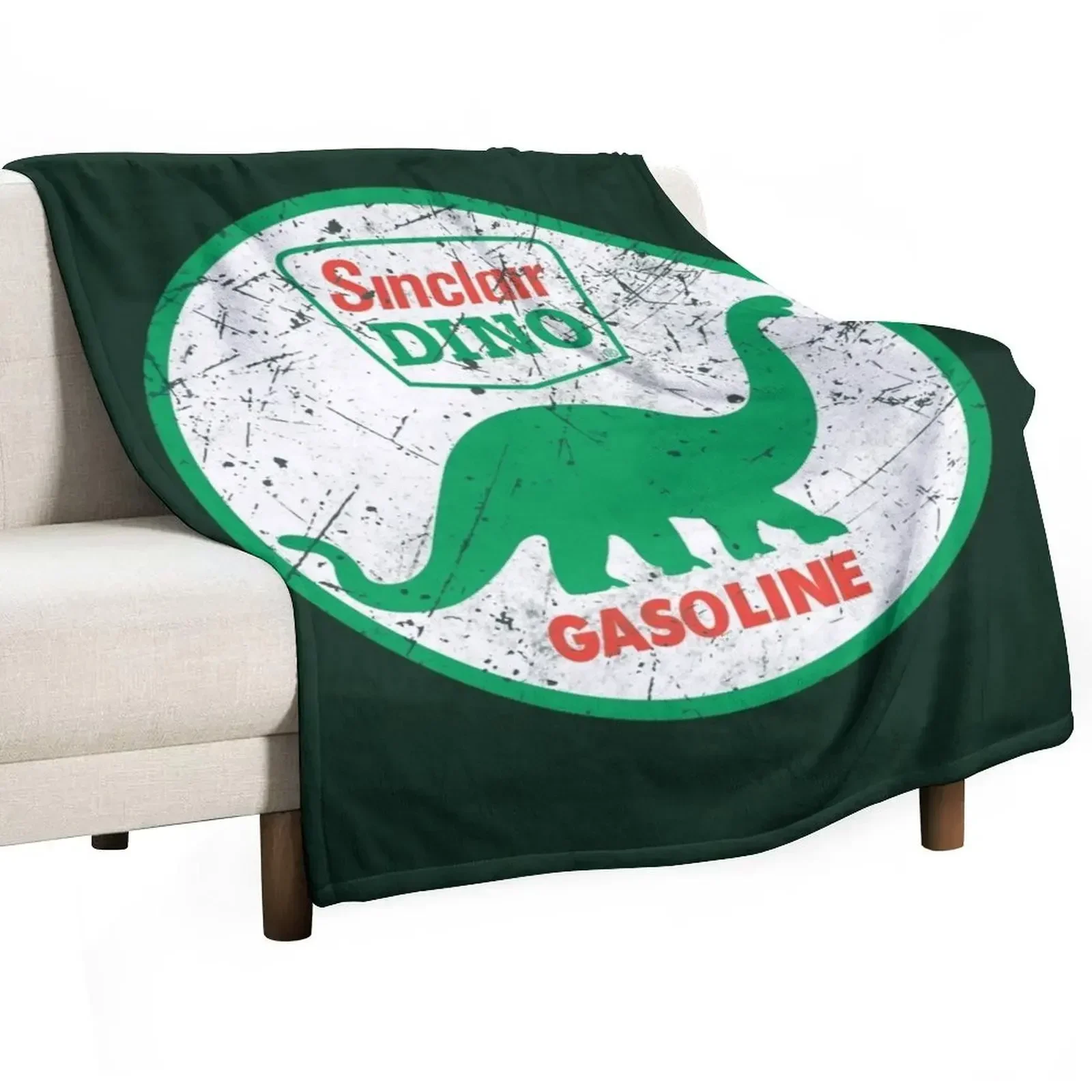 Sinclair Gasoline Dino Throw Blanket Picnic Luxury Designer Giant Sofa Luxury St Blankets