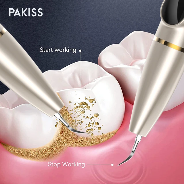 pakiss Remove Stains On Teeth Surface Electronic Tooth Cleaner  Cleaning Kit ultrasonic tooth cleaner