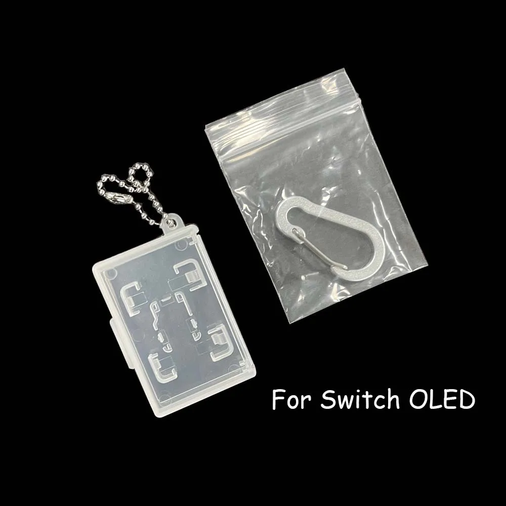 100 PCS Portable Pocket Micro SD TF Card Storage Box For Switch OLED Game Card Box with Hook Game card Display Box Holder