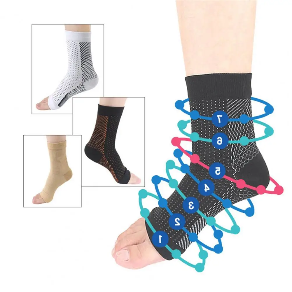

1 Pair Unisex Compression Ankle Cuffs Neuropathy Ankle Sleeves Sport Support For Unrestricted Movement And Improved Circulation