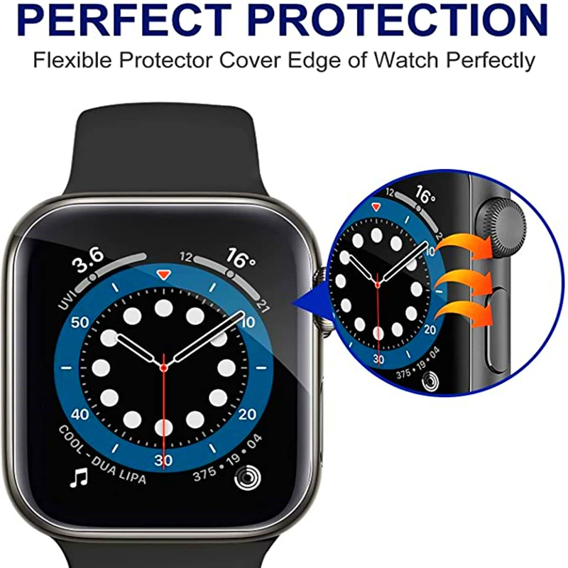 Soft Hydrogel Full Screen Protector Film For Apple Watch 7 6 SE 5 40MM 44MM 45MM Not Glass for iWatch 4 3 2 1 38MM 41MM 42MM