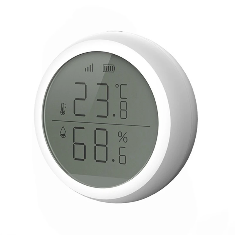 Wifi Smart Zigbee Temperature And Humidity Sensor LCD Screen History Record Smart Home Security Remote Control