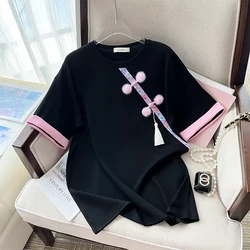 Fashion Women's T-shirt Casual KawaiiPersonality style Tshirt Comf ortable Casual Women's Clothing Black Shirtsport Summer Top