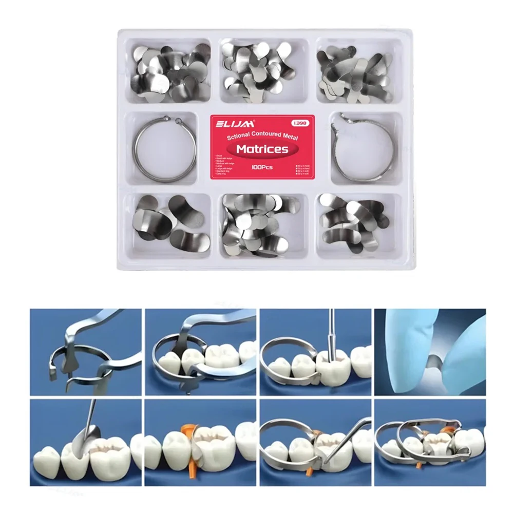 TOR VM NO.1.330/1.398 طقم شريط مصفوفة مقطعية للأسنان نظام احيط تسوس الأسنان استعادة تشكيل أدوات معدنية كليب ذو طيات #2