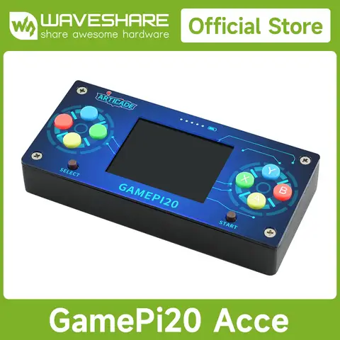 Waveshare GamePi20 액세서리, 라즈베리 파이 제로/제로 W/WH용 애드온, 게임 Pi20, 라즈베리 파이 핸드헬드, 파이 콘솔 구축