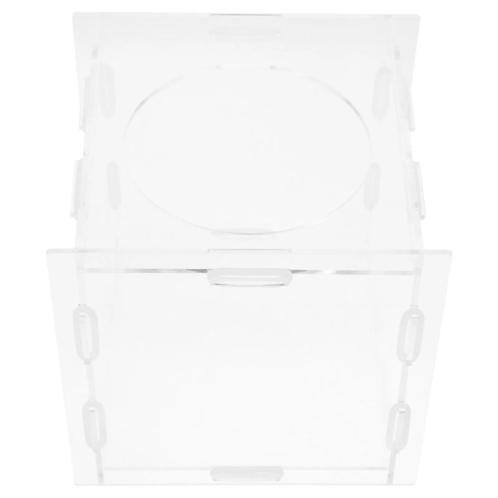 Acrylic Raffle Box 15x15x15cm Lottery Ticket Ballot Suggestion Donation Fundraising Cubic Case Storage Container