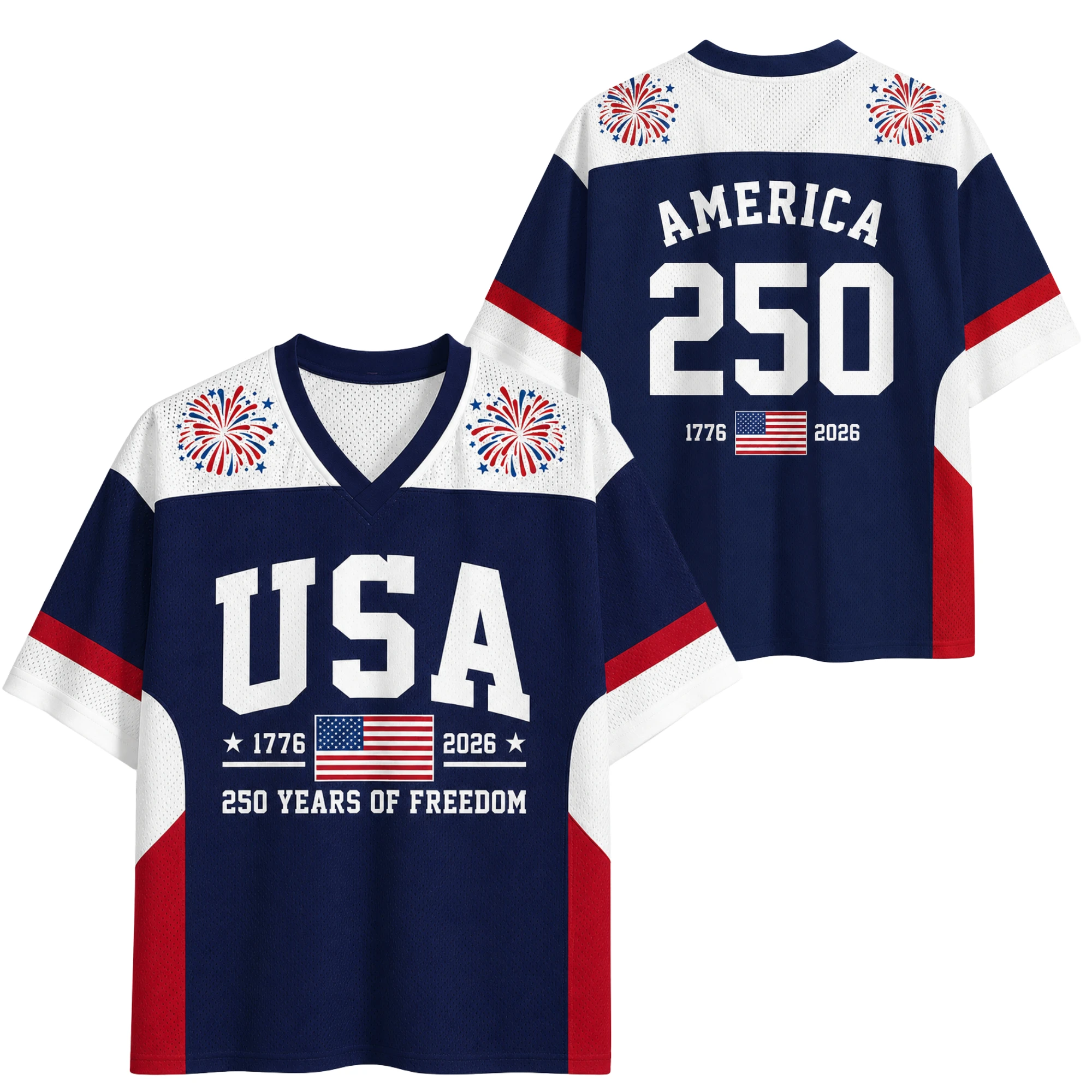 2026 Summer Fashion New Celebrates 250th Anniversary of American Independence with 3D Printed Bald Eagle Casual V-neck T-shirt
