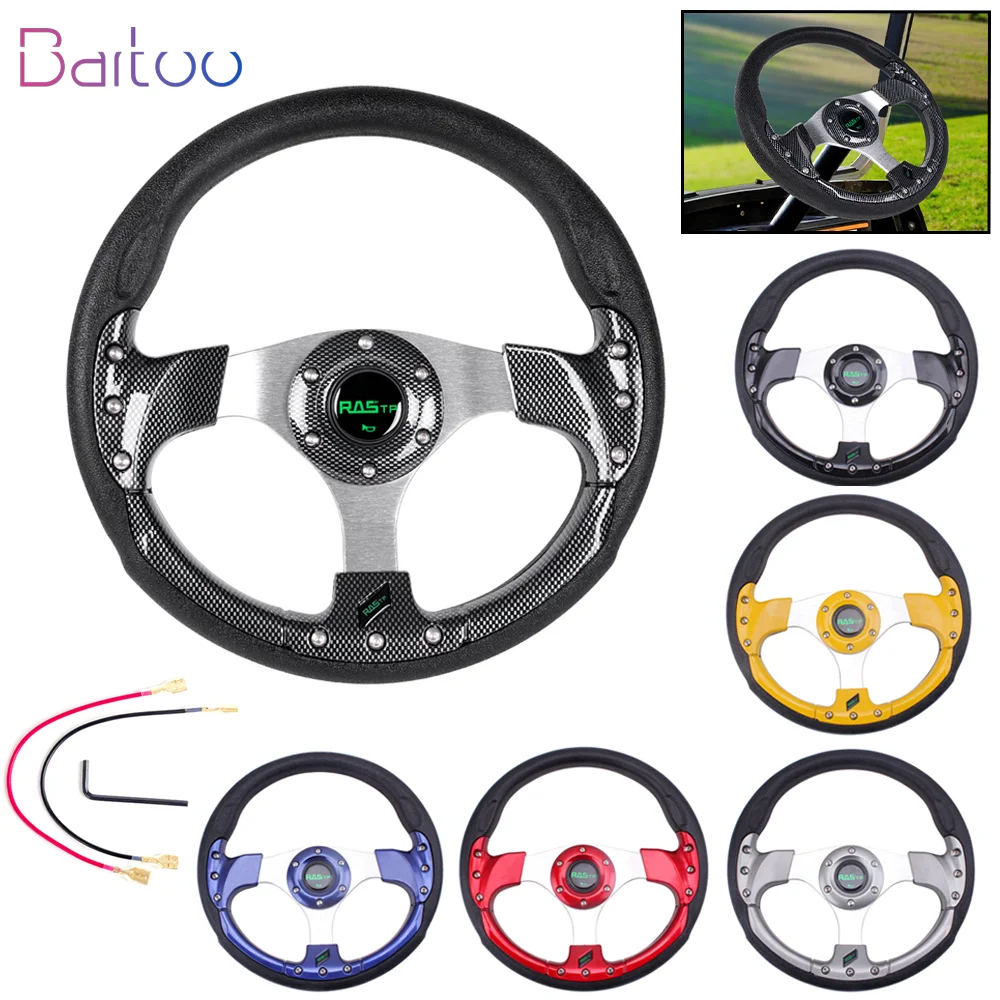 

Universal 13 Inch 320mm 6 Bolt Drift Cool Sports Steering Wheel Racing Game Drifting Sport Car Vintage With Horn STW018