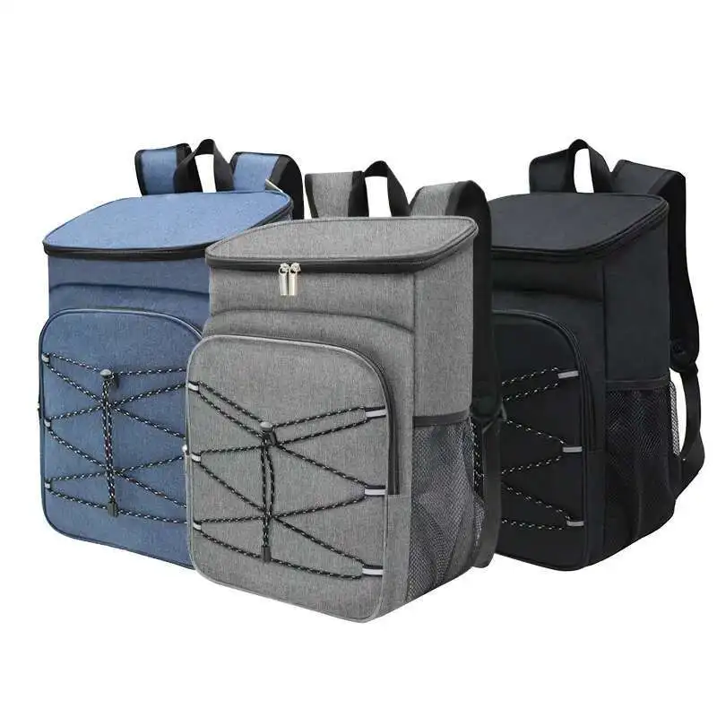 

2025 New Oxford Cloth Ice Backpack Double Shoulder Insulated Large Capacity Outdoor Picnic Bag for Men