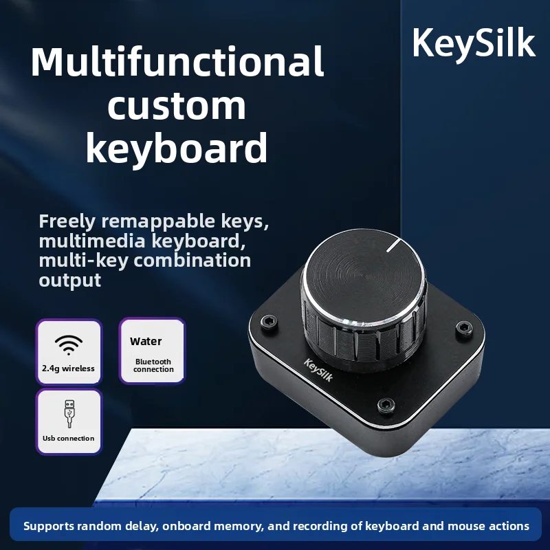 Custom KeySilk Bluetooth 3-Mode Rotary Knob, Single Dial Custom Volume Brightness, Desktop HID Controller,Alternative to Surface
