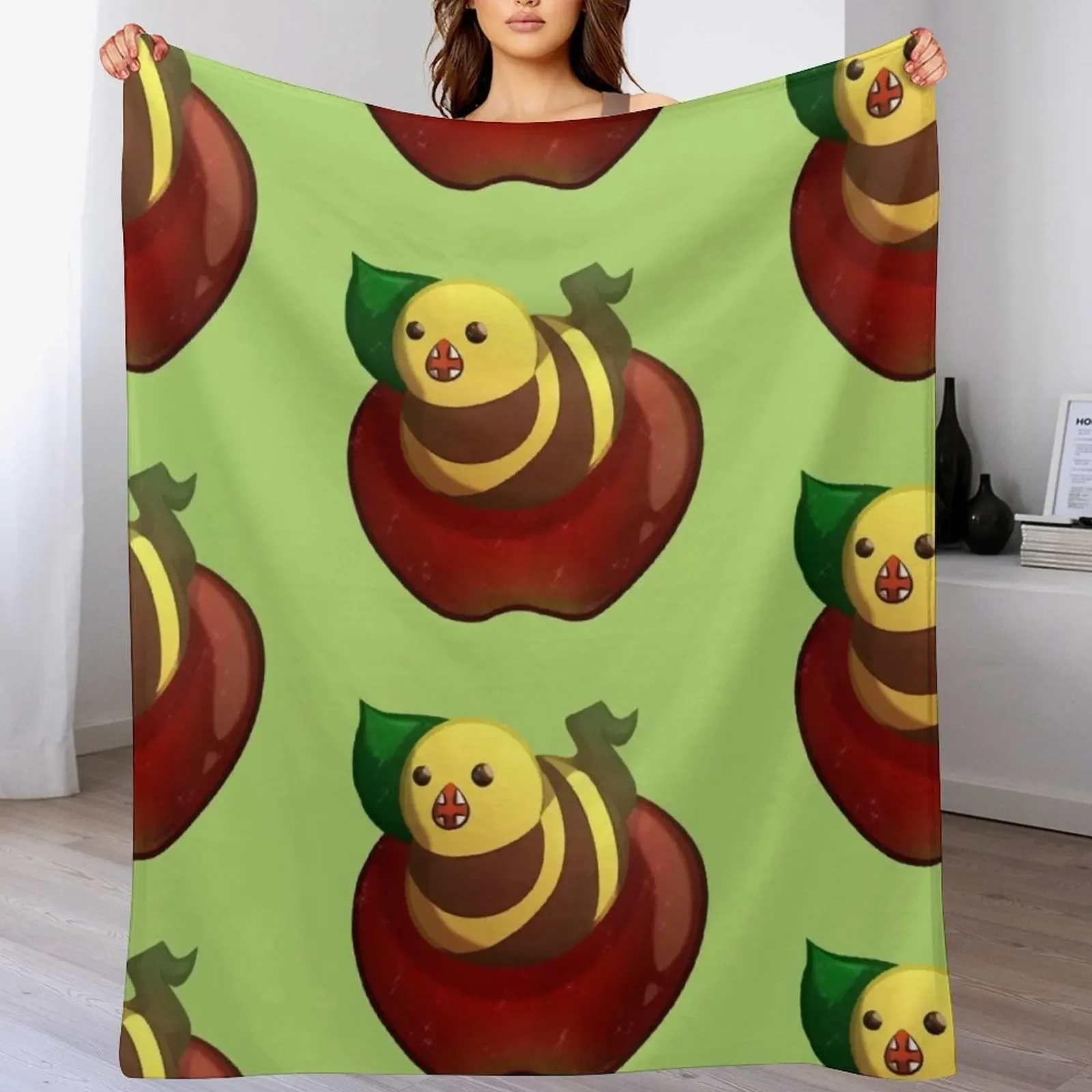 FFXIV Great Serpent of Apples Throw Blanket Warm Flannel Blanket for Couch Chair Bedroom
