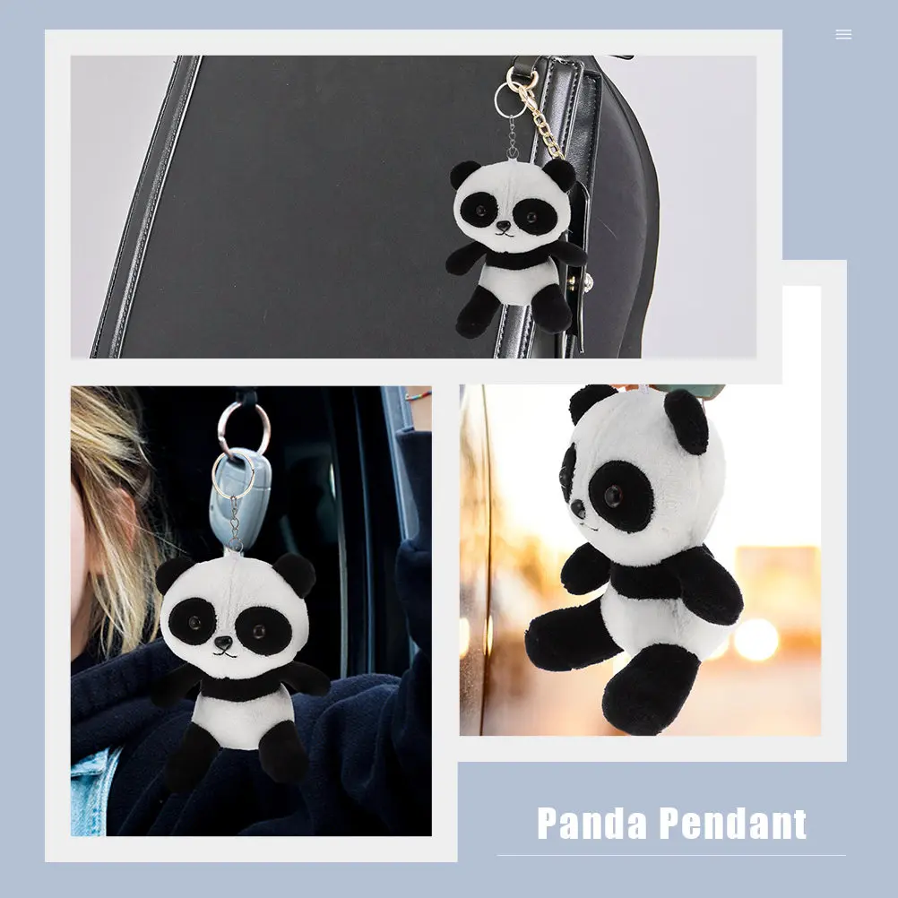

2 шт. милых брелоков-панда для ключей, украшение для рюкзака, защита для ключей, декор для сумки, мультяшный брелок, подарок для нее и для него