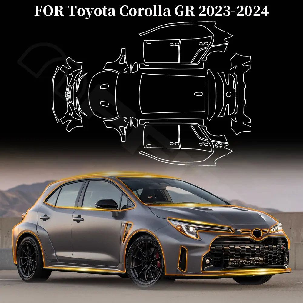

PPF Pre Cut for Toyota Corolla GR 2023 2024 Clear Car Paint Protection Film Car Body Decal Wrap Film Kit Sticker Anti-scratch