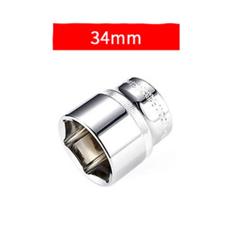 Large Size Hex Socket 25/26/28/34/36mm Metric 6 Point Short Socket Head For Nut Removalr Ratchet Wrench Auto Repair Tool Thicken