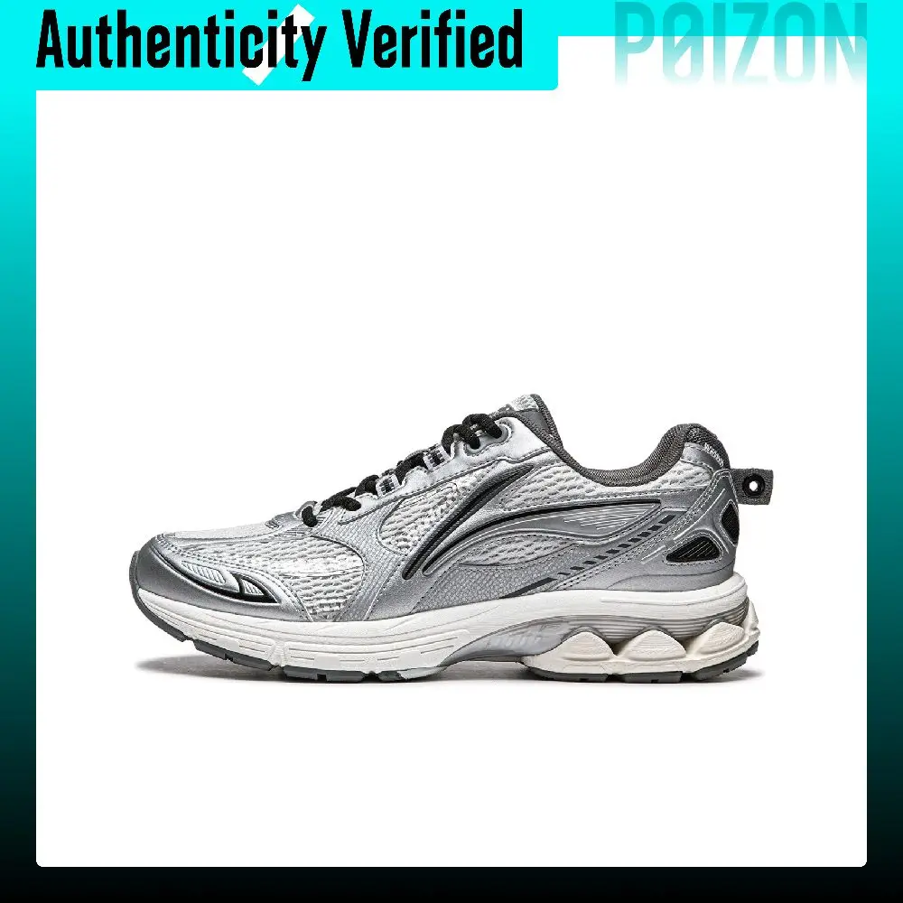 Li Ning Fuyao 2.0 Low top Li Ning Cloud Technology Casual City Commuting Running Shoes Women's Silver Gray ARXU002-2