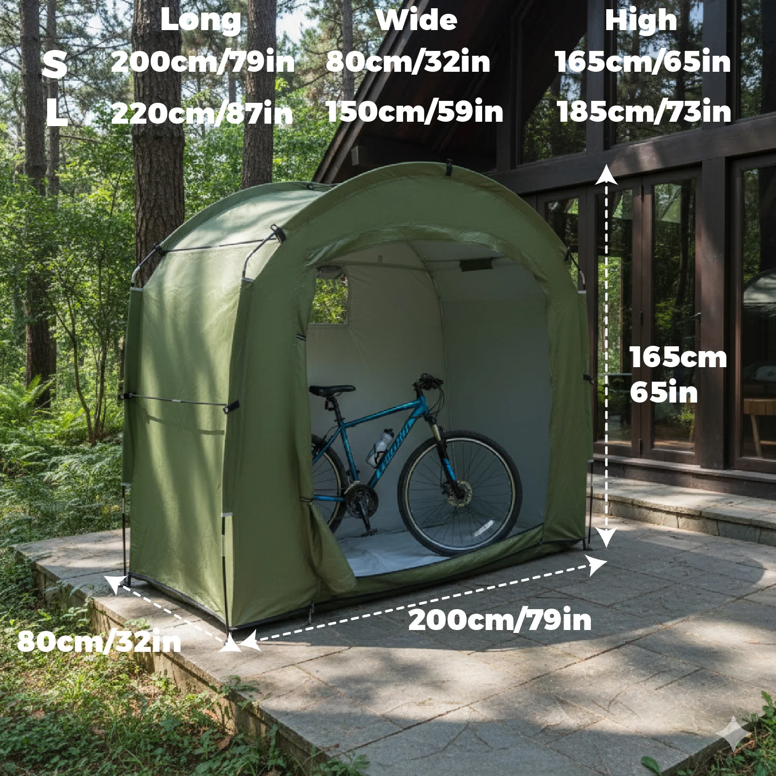 Outdoor Bike Shelter Tent Portable Personal Protection Canopy with Thickened Oxford Cloth for Travel Hiking And Cycling