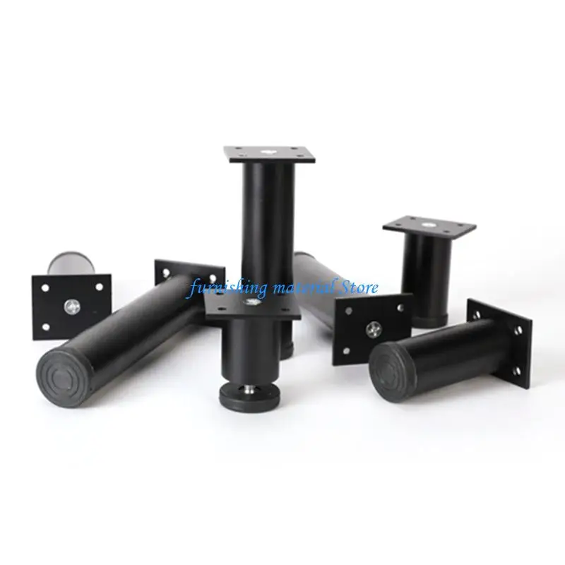 

Y5GD 6pack Modern Aluminum Bed Frame Risers Heavy Duty Adjustable Furniture Leg for Improved Underbed Organization