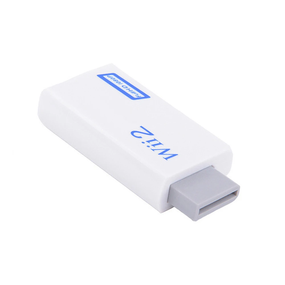 Full HD 1080P Wii to HDMI-compatible Converter Adapter Wii2HDMI-compatible Converter 3.5mm Audio for PC HDTV Monitor Display