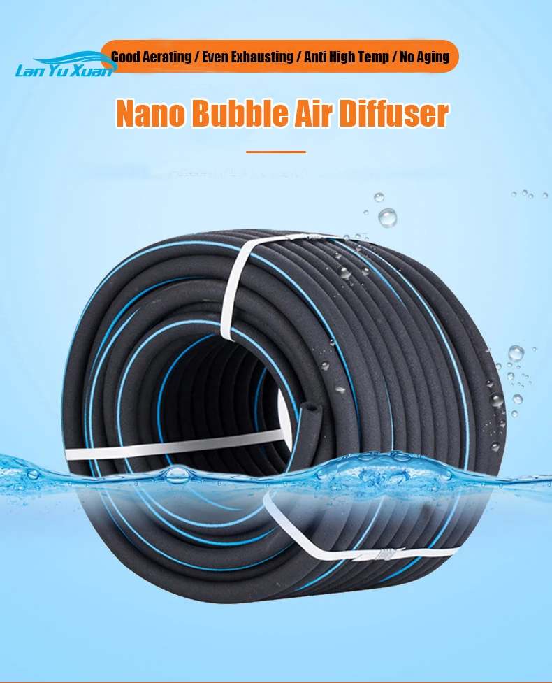 25mm Nano Bubble Hose Micro Fine Holes Rubber Aeration Tube Air Diffuser for Aquaculture