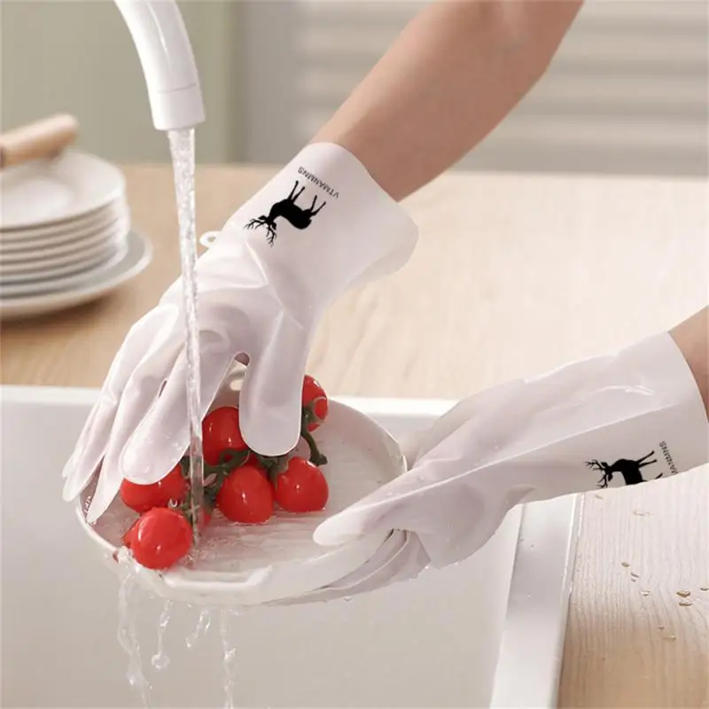 Latex Gloves For Cleaning Lasting Durable Skin-friendly Antifouling Can Be Hung Rubber Gloves Anti-scratch Wear-resistant Soft