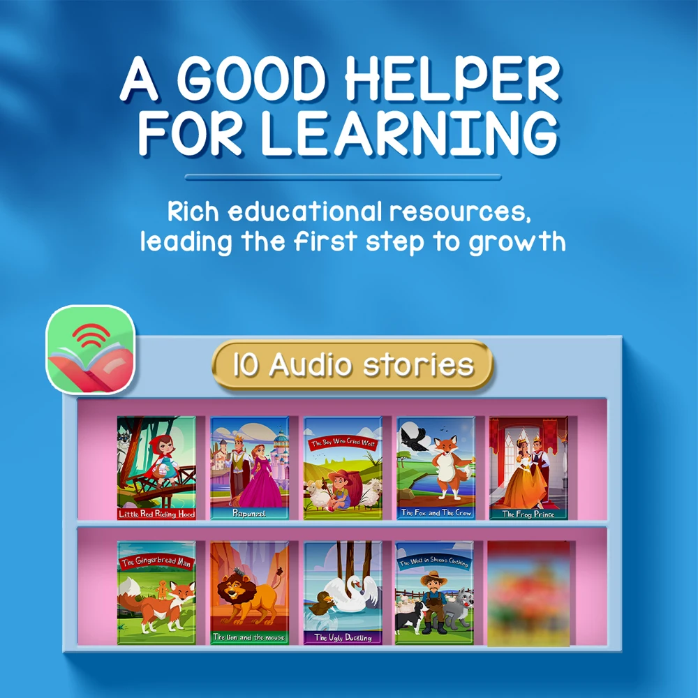 Smartphone-Spielzeug für Kinder, mit Puzzlespielen, exklusiver Support für Englisch, Deutsch, Italienisch, Französisch und Spanisch, Geschichtenbücher,