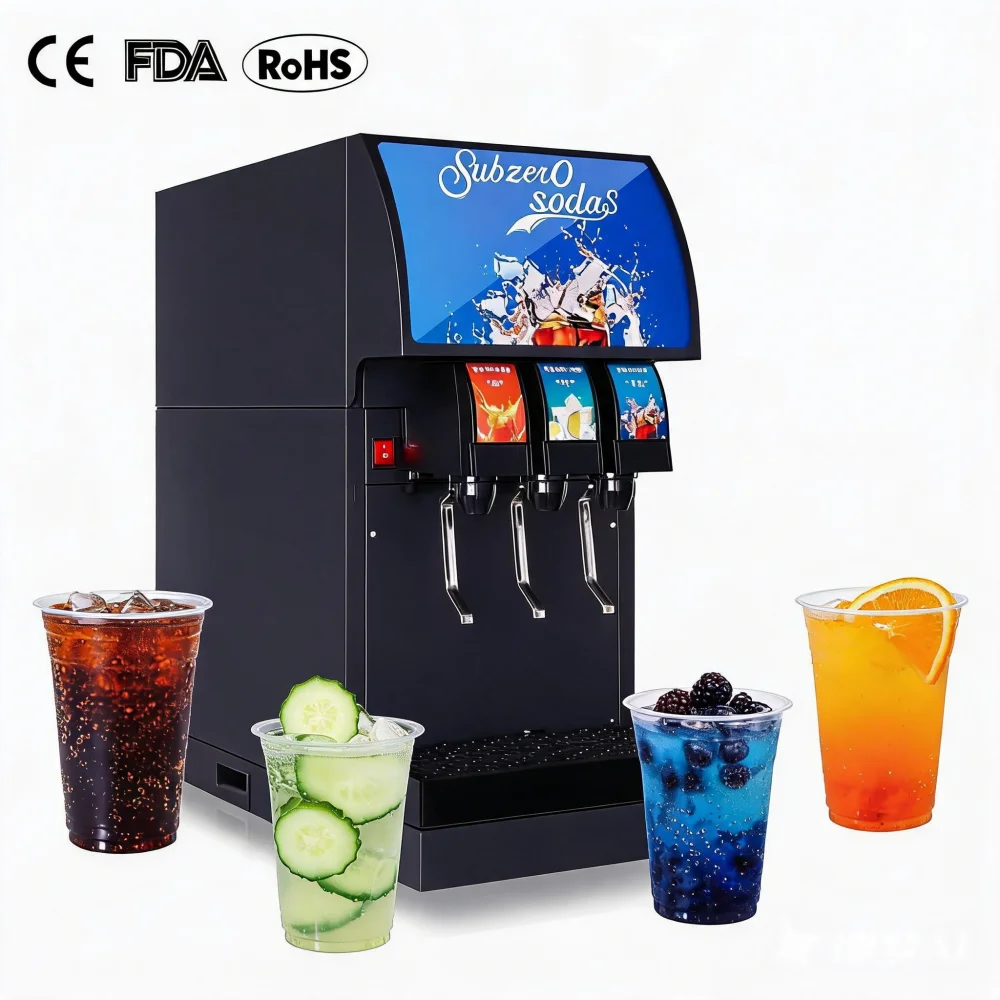 Hot SellerCE Commercial Beverage Distribution Unit Stainless Steel Finish Multi Valve Cooling Drink Soda Fountain Machine