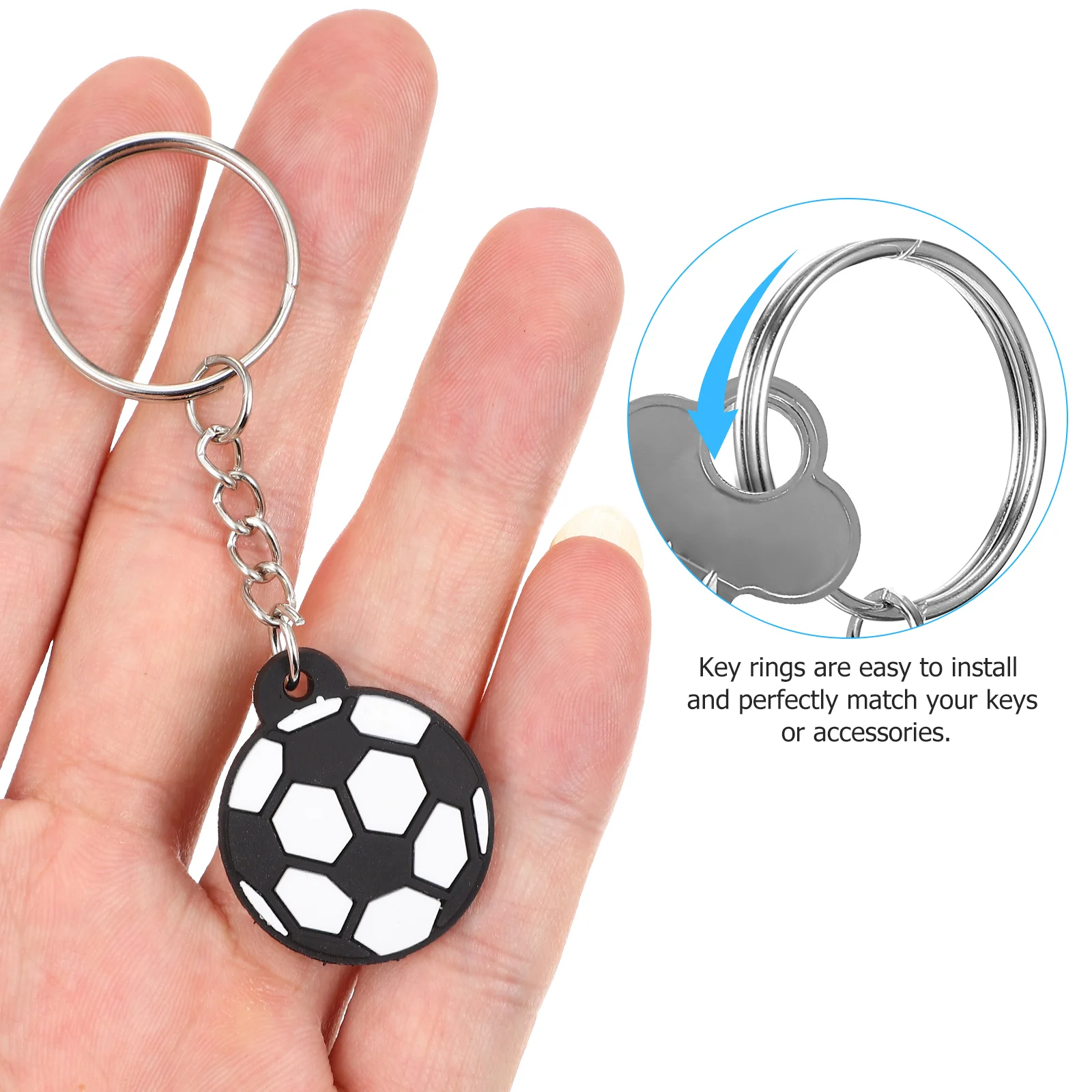 Porte-clés de football, cadeaux pour Fans, pendentif Unique, pour clés, téléphone portable, bagages, fournitures de décoration de voiture, 24 pièces
