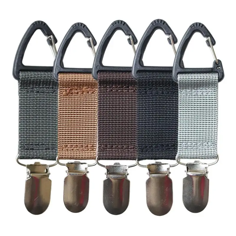 Hat Hanging Clip On Backpack Luggage Link Straps For Gloves Hats Holder Travel Bag Buckle Clip Caps Holder Alloy Hooks