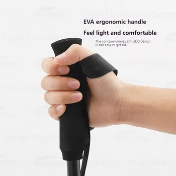 3F UL GEAR ultralight Hiking 135cm Carbon Fiberr/Aluminum Stick Walking Stick Length Adjustable Hiking Accessories-C1T1 2