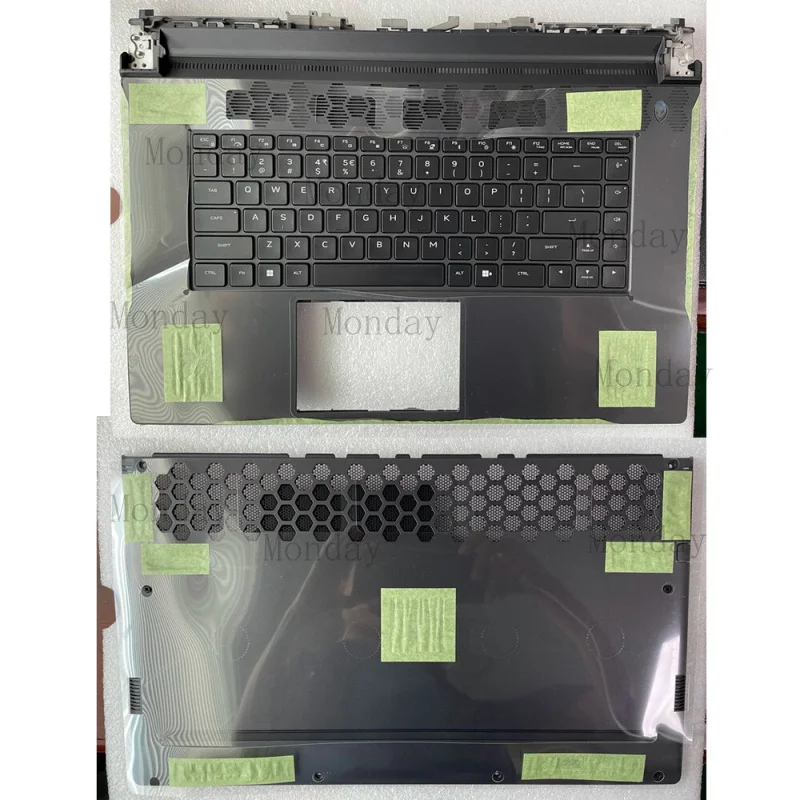 

W For DELL Alienware M17 R7 Keyboard Palmrest C Shell/Bottom Cover 0Y20WM 0VNRXH