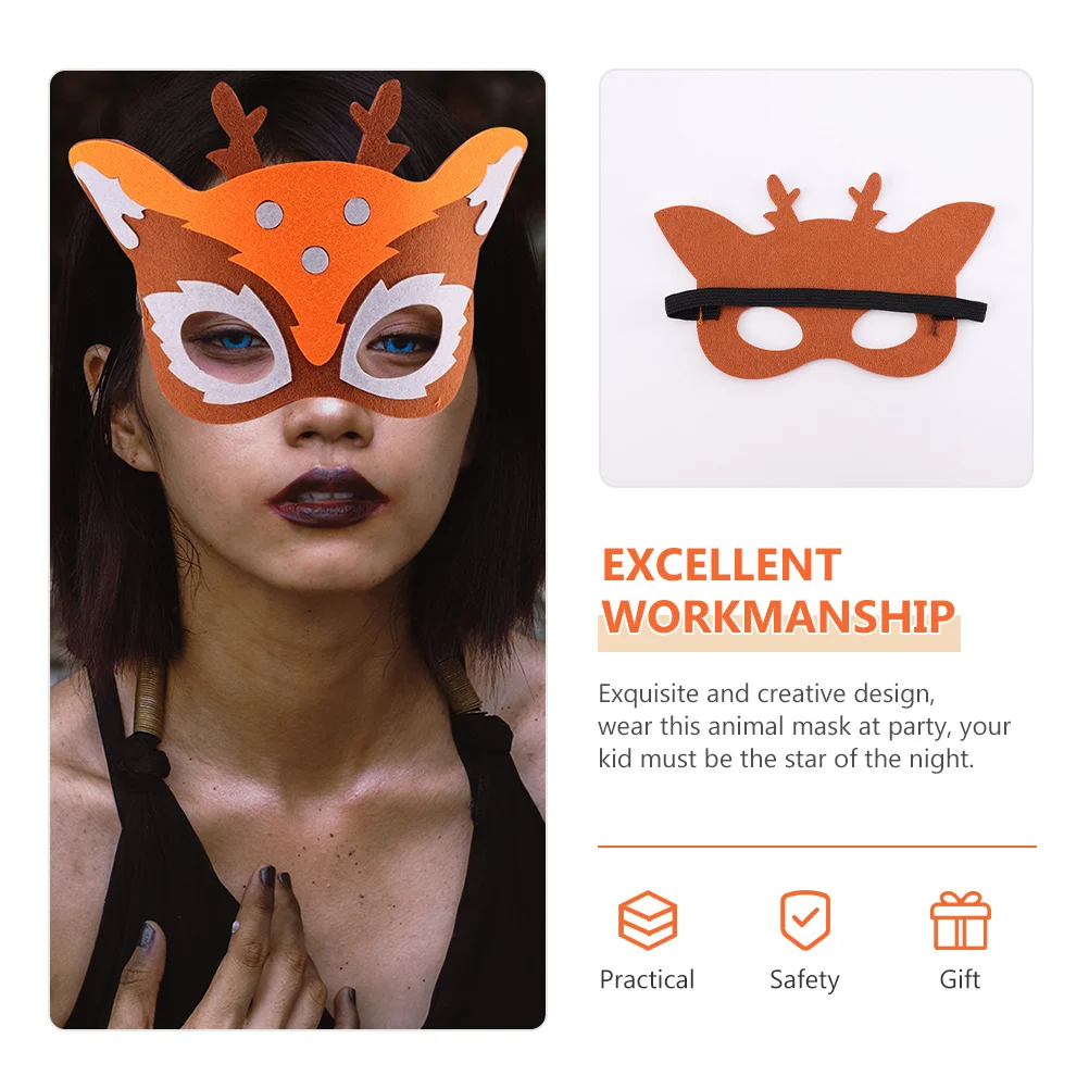 5 stuks schattige dieren vilten maskers voor kinderen feestartikelen verkleedspellen carnaval toneelvoorstelling foto prop accessoire