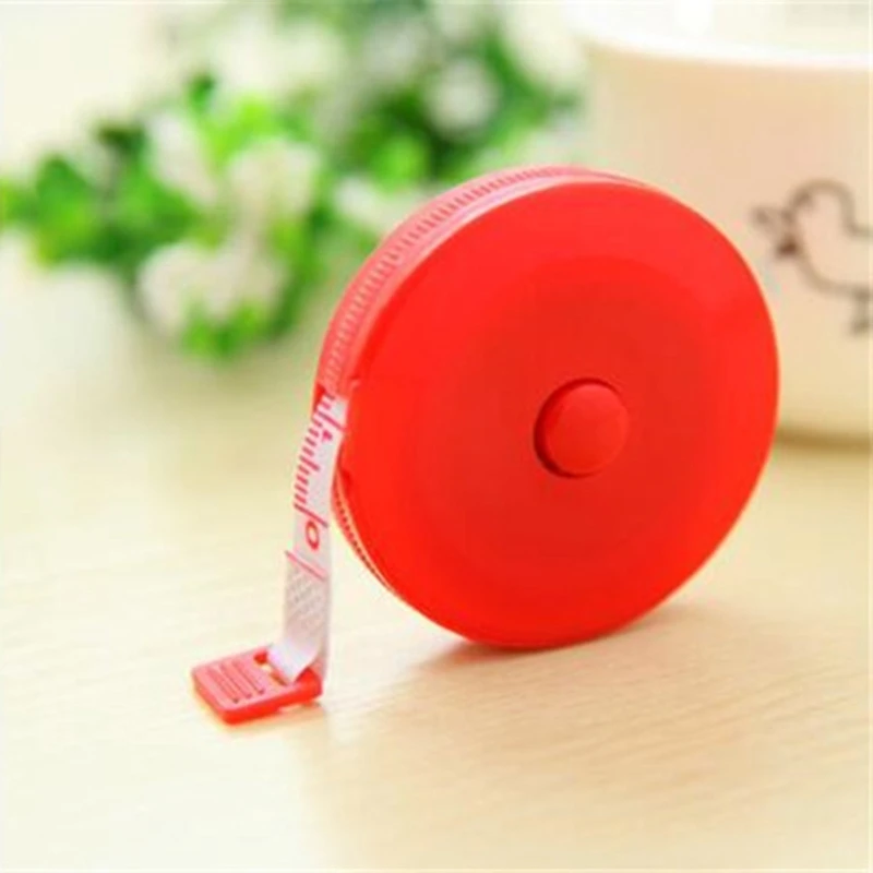 1.5 Meters Measuring Tape with Lock Pin Button Retract Double Scale Retractable Ruler for Hight Waist Weight Loss Sewing LX9A