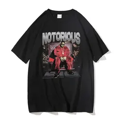 The Notorious Big Graphic Print Tshirt Rap Biggie Smalls Hip Hop Vintage Oversized T-shirt Men Women Fashion Rap Trend T-shirts