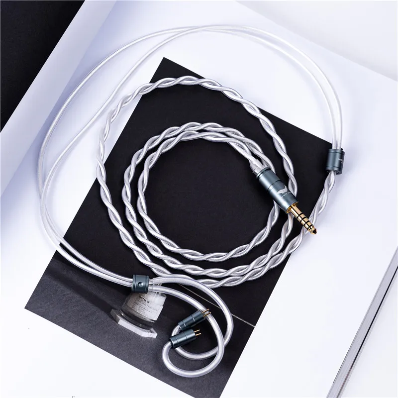 

Hisenior White Whale 6 Shares OCC Silver-plated 2Pin 0.78mm HiFi Earphone Replacement Cable IEM Upgrade Cable