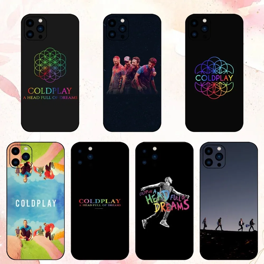 C-COLDPLAY Band Phone Case For iPhone 15 14 13 12 Mini 11 Pro Max X XR XS 8 SE Plus Shell