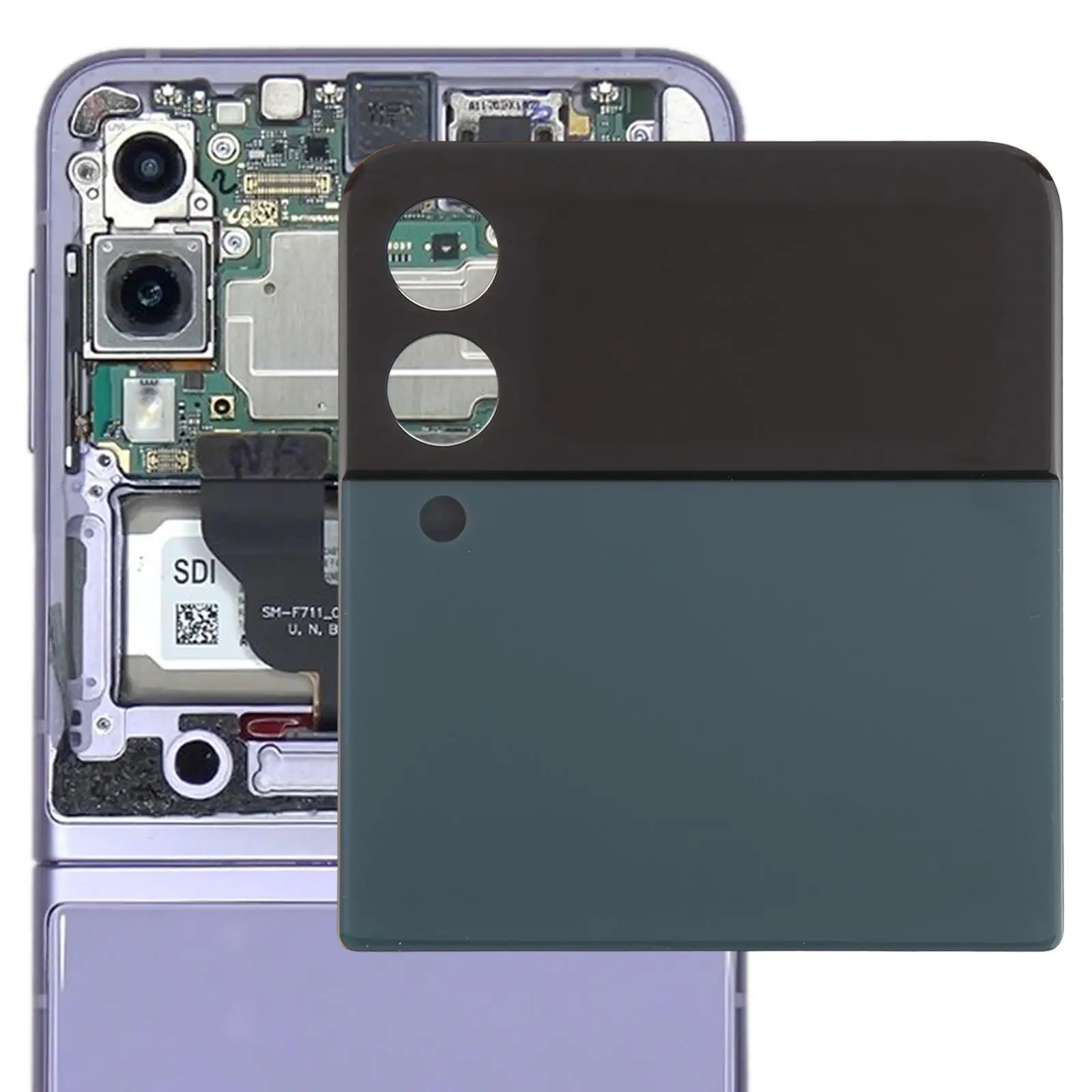 For Samsung Galaxy Z Flip3 SM-F711B Original LCD Secondary Screen with Digitizer Full Assembly (Green)