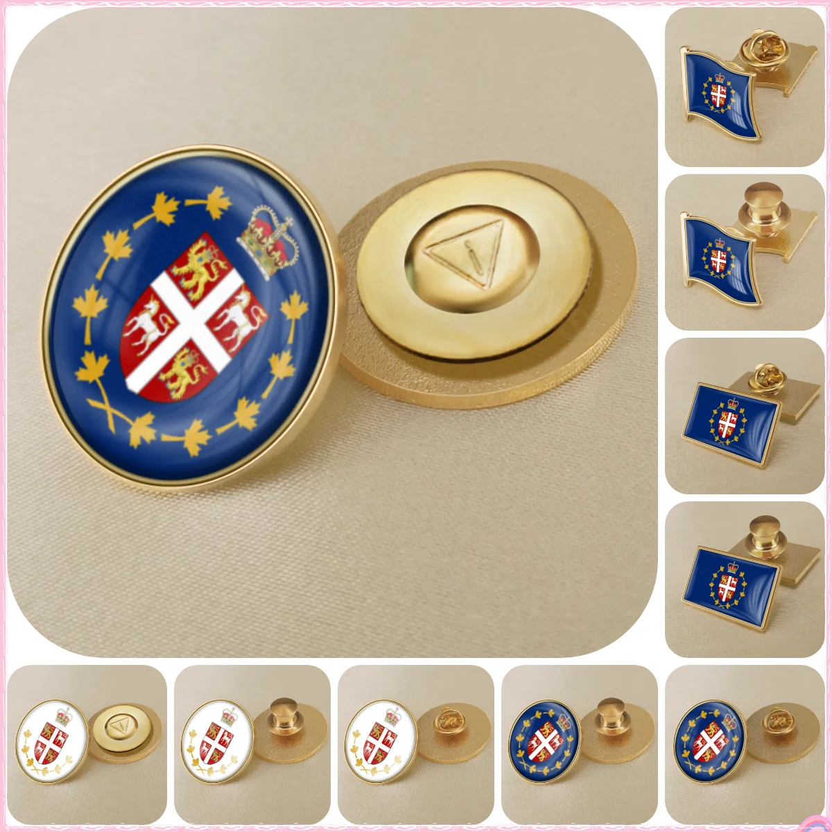 Lieutenant Governor of Newfoundland and Labrador of Canada Flag National Emblem Brooches Badges Lapel Pins