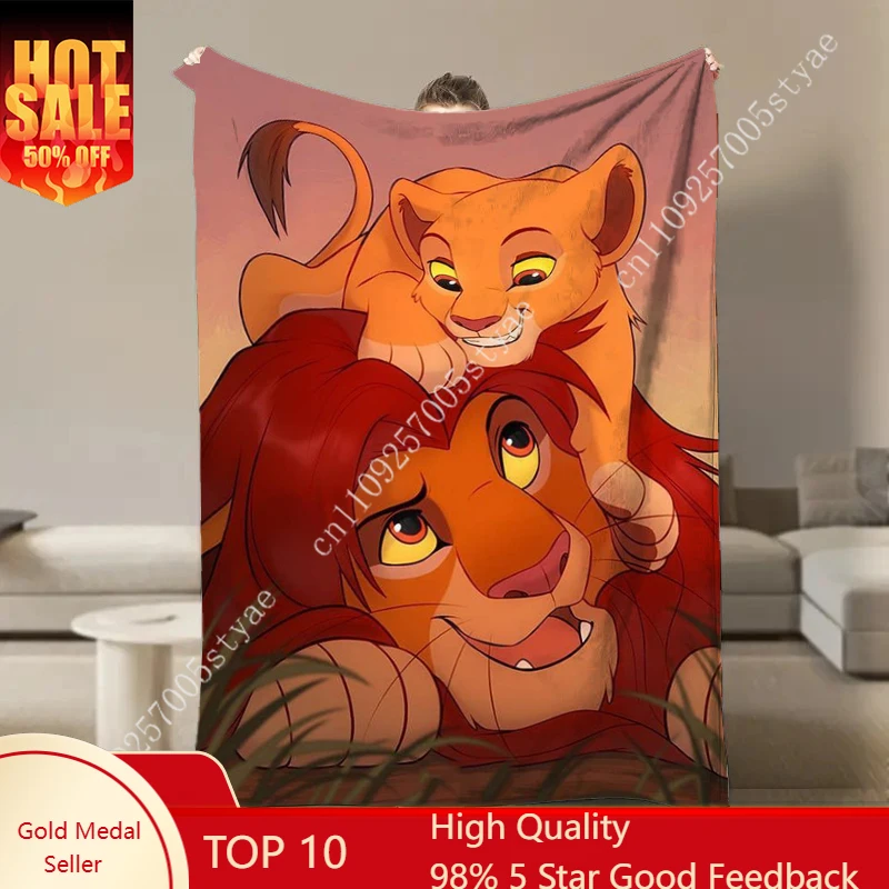 

Lion King Blankets Disney Cartoon Plush Blanket Soft Indoor Decoration Child Holiday Party Boy Girl Gifts Warm Custom Quilt