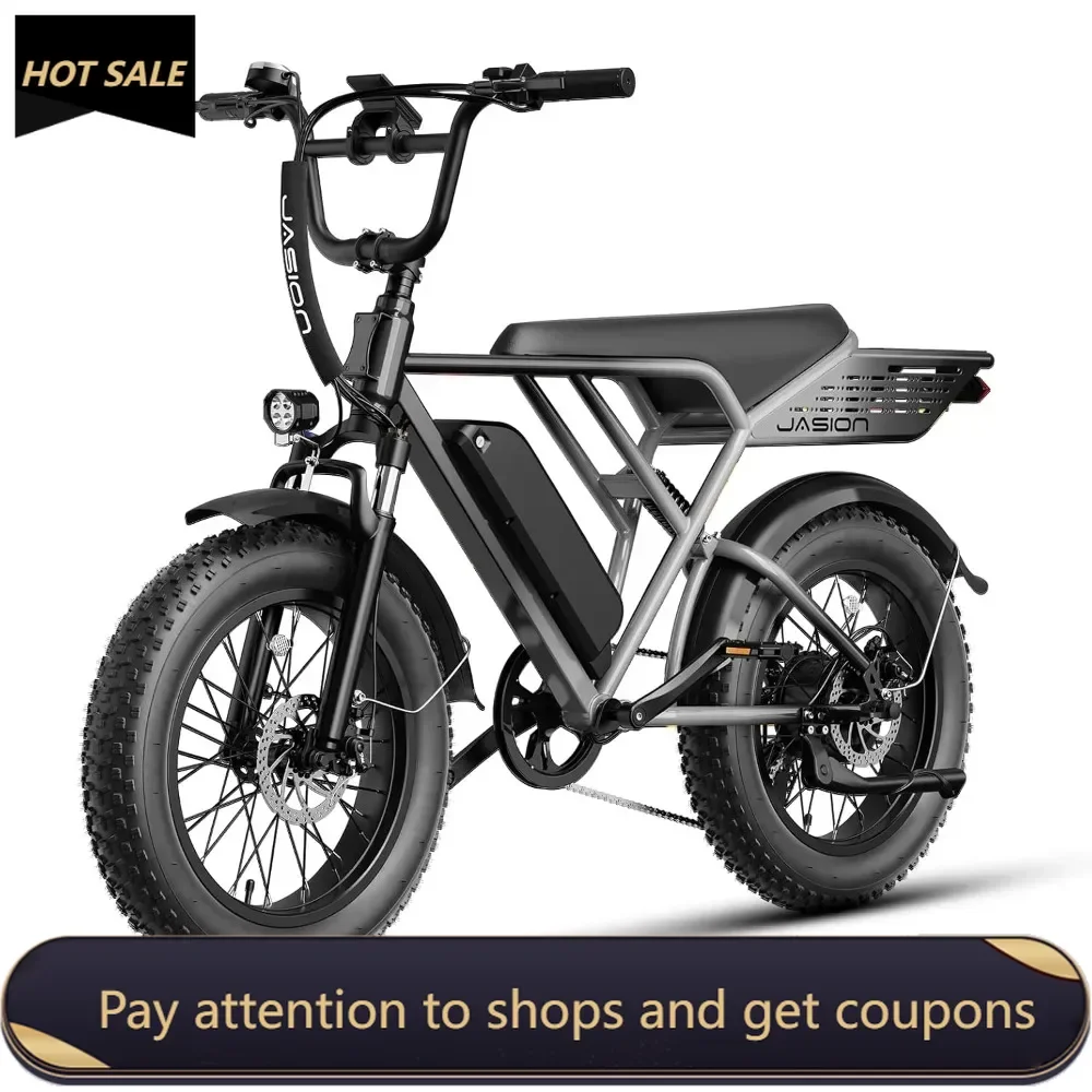 

Electric Bike for Adults, [1200W Peak Upgrade Motor & 30MPH & 70Miles] Full Suspension Ebike, 20" Fat Tire All-Terrain E-Bike