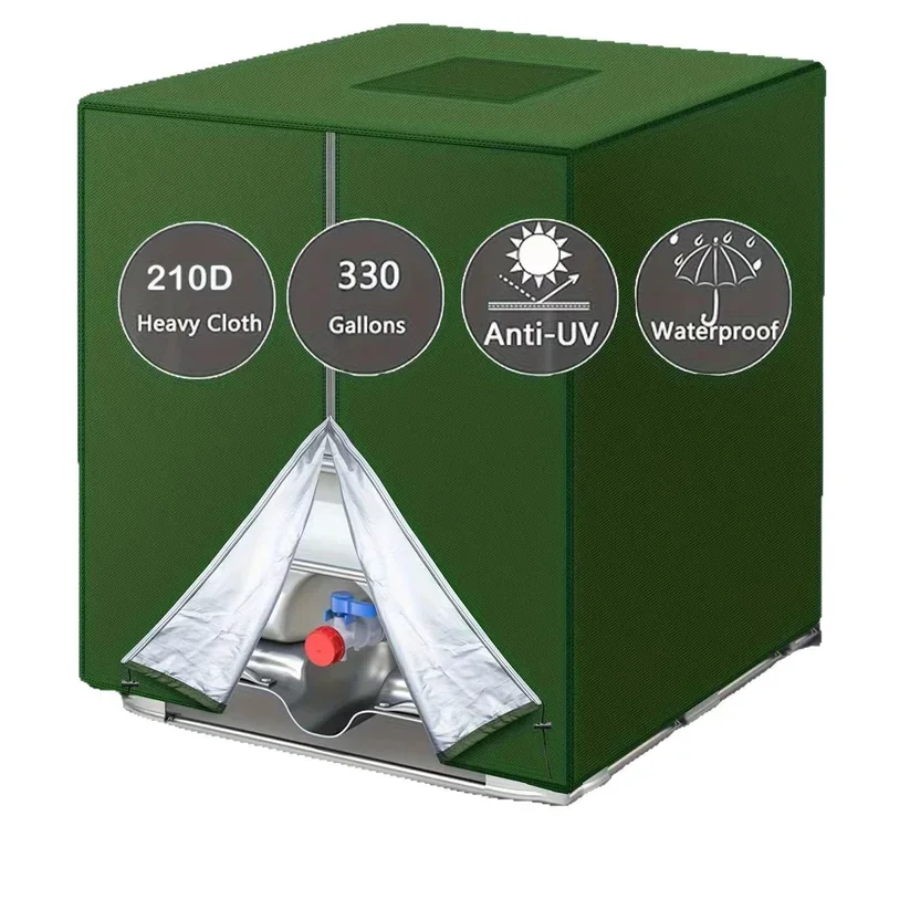 Professional 1000 Liters Ibc Water Tank Cover Outdoor Garden Furniture Waterproof Anti-dust Wind Rain Sun Snow Protection