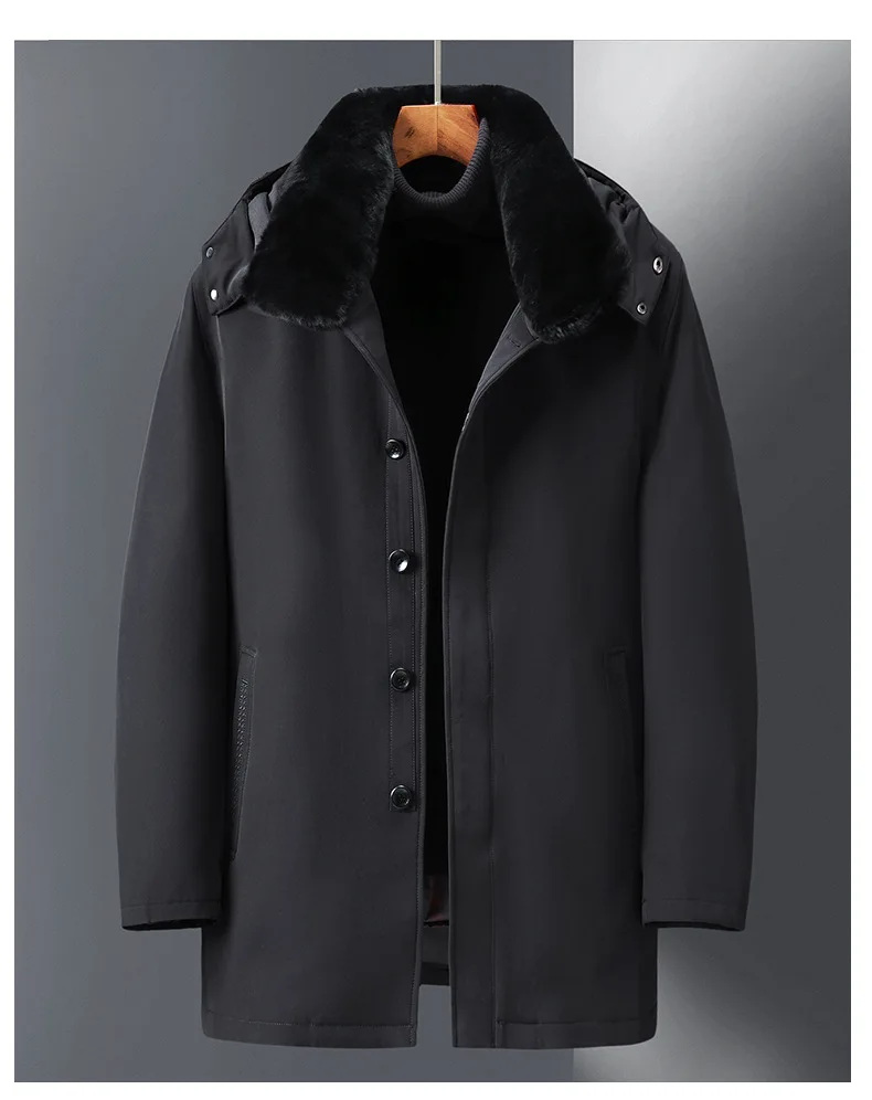 Warm New Style Men's Down Coats And Parkas Removable Inner Padding Puffer Jackets Winter Man White Goose Down Jacket HWY131588